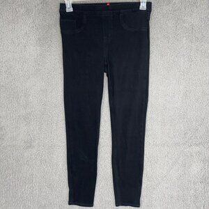 Spanx Jean-ish Ankle Leggings Womens Sz M Black Pull On Stretch Shaping